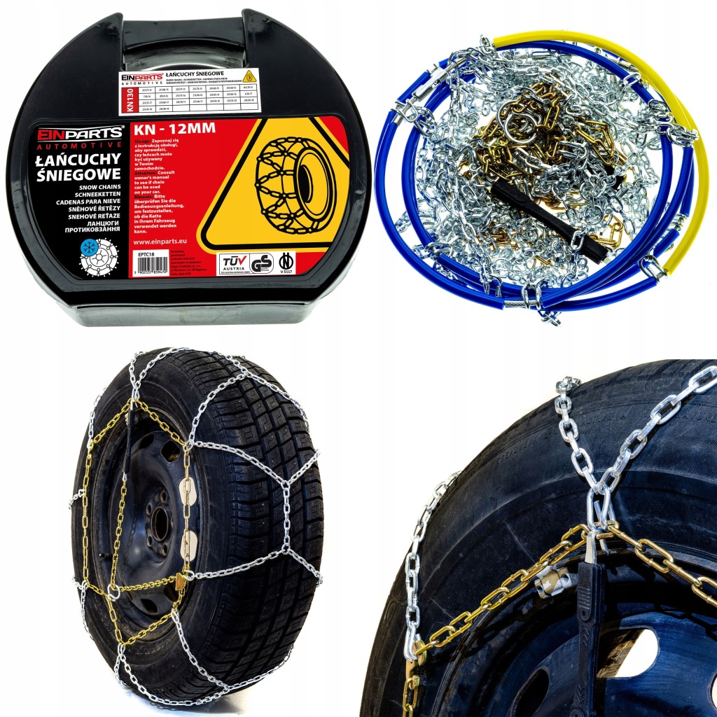 Sněhové Řetězy Na Kola 15-19" 12 mm KN130 R15 R16 R17 R18 R19