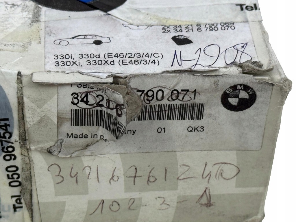 BMW 3 E46 Klocki Hamulcowe Tylnie Tył Nowe OE 6790071 6761240 — zdjęcie 4