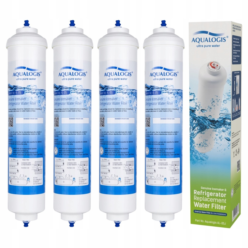 4x Filtr Vody AL-05J Náhradní Díl Pro Ledničku Samsung DA29-10105J Hafex
