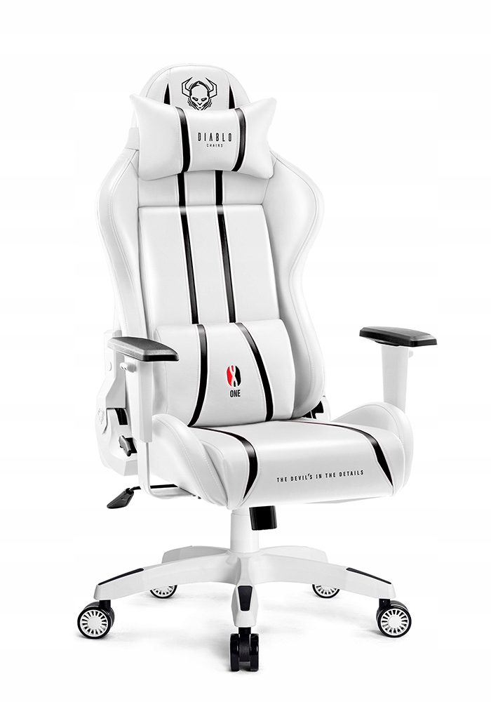 Herní křeslo z ekokůže Diablo X-One 2.0 Normal Size: Bílo-černé