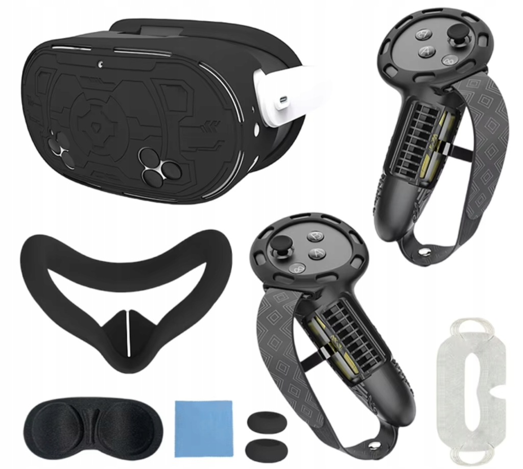 Sada 7v1 Pouzdro Silikonová Ochrana Pro Oculus Meta Quest 3S Brýle Vr Kryt