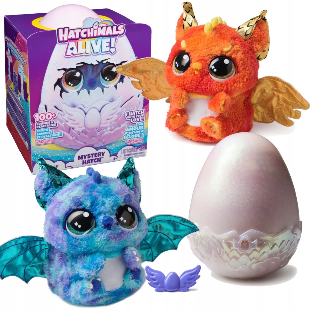 Hatchimals Alive Mystery Hatch Draggle Interaktivní Plyšák Vajíčko
