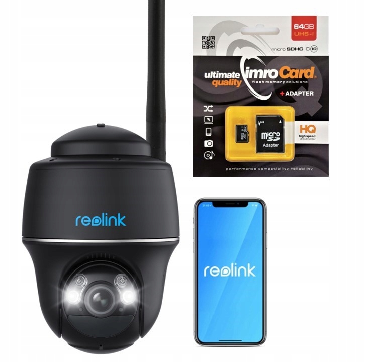 Kamera Reolink Argus Series B430 akumulátor 5Mpix WiFi Usb-c 64GB Karta