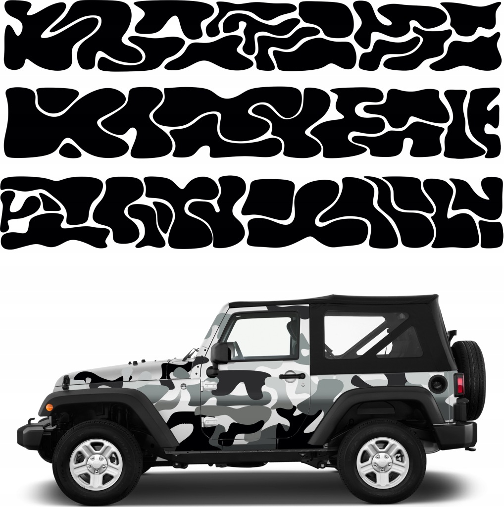 Samolepky Na Auto Camo Maskáčový Kamufláž 45x900 cm