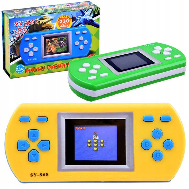 Přenosná konzole elektronická hra 230 her LCD pro děti Lean Toys