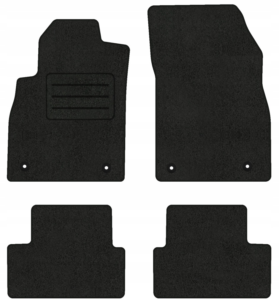 Velurové koberce Lux pro Chevrolet Cruze (2008-2023) Komplet Černé