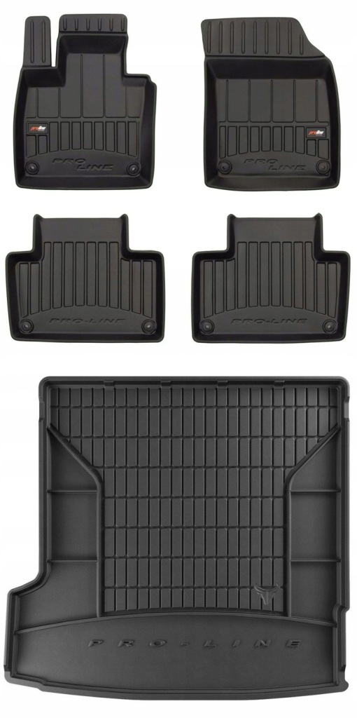 Set 3D gumové rohože Volvo XC90 2 od roku 2015 z