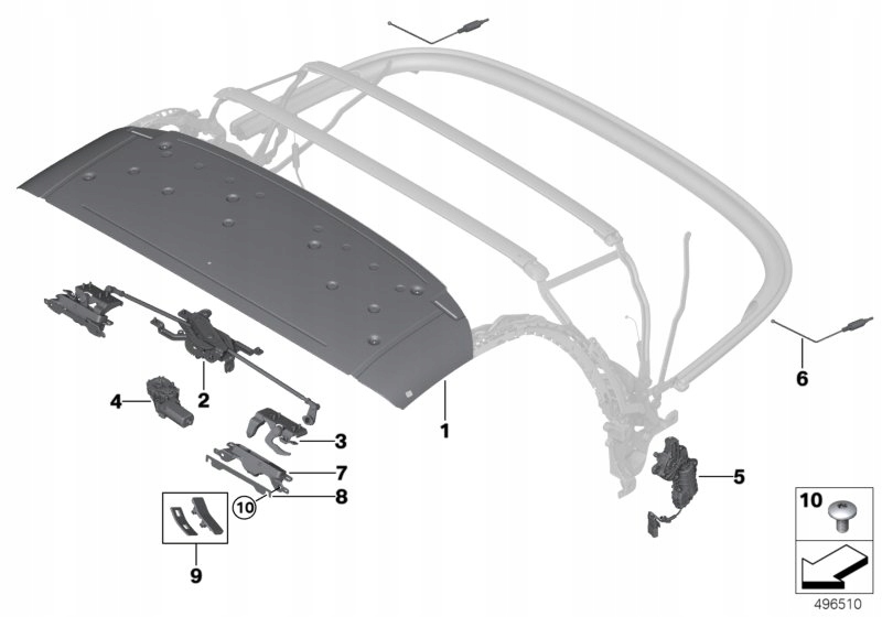 BMW Z4 G29 Kompletne Zamknięcie Dachu Składanego Nowe OE 9449201 — zdjęcie 2