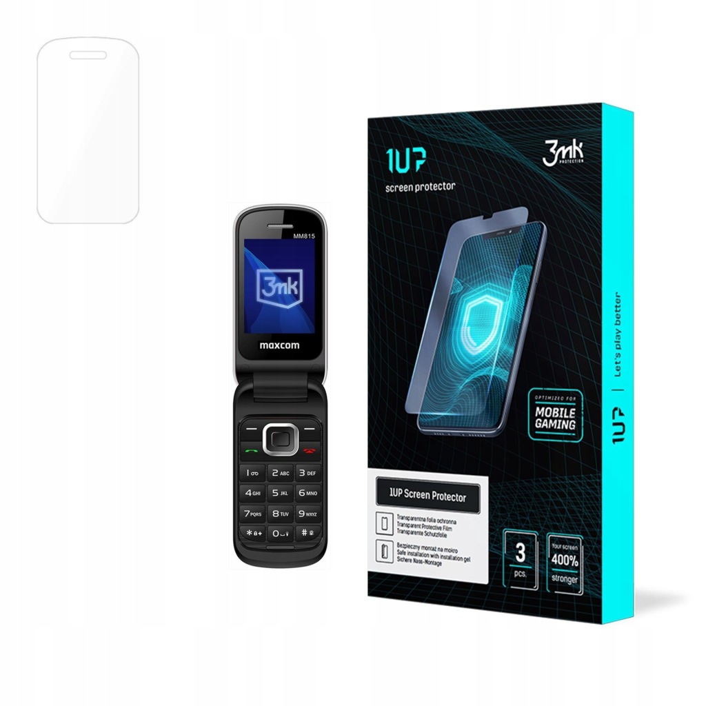 3x Fólie ochranná fólie 3mk 1UP pro Maxcom Comfort MM815, odolná