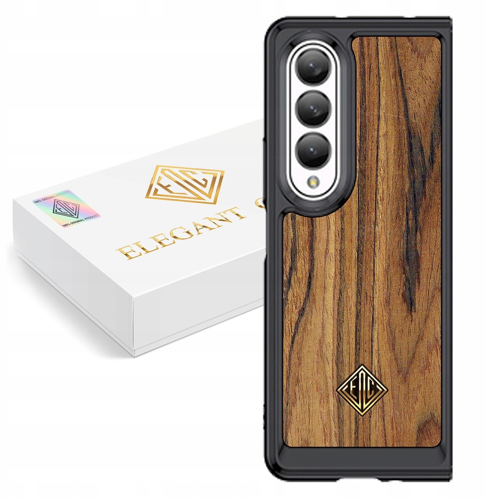 Pouzdro Pro Samsung Z Fold 3 Kryt Luxusní Přírodní Dřevo Originální