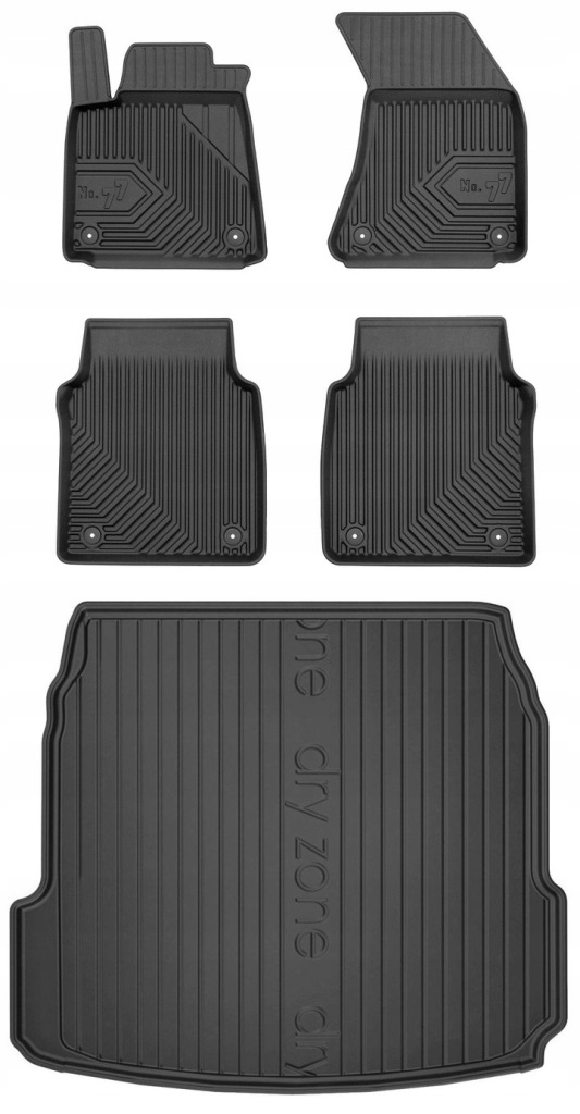 Set 77 Gumové koberce a rohože Audi A8 D4 Long 2013 2017