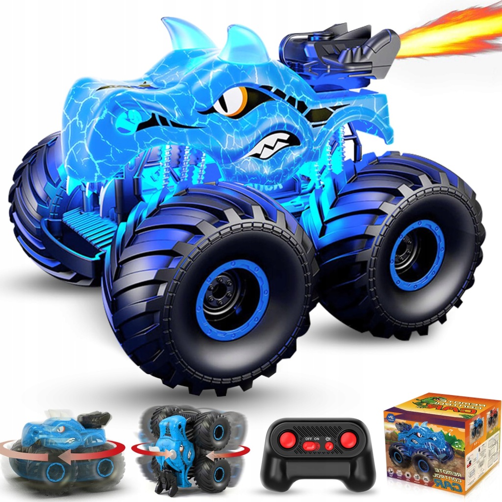 Monster truck, Terénní auto na dálkové ovládání,rozprašování,Modré