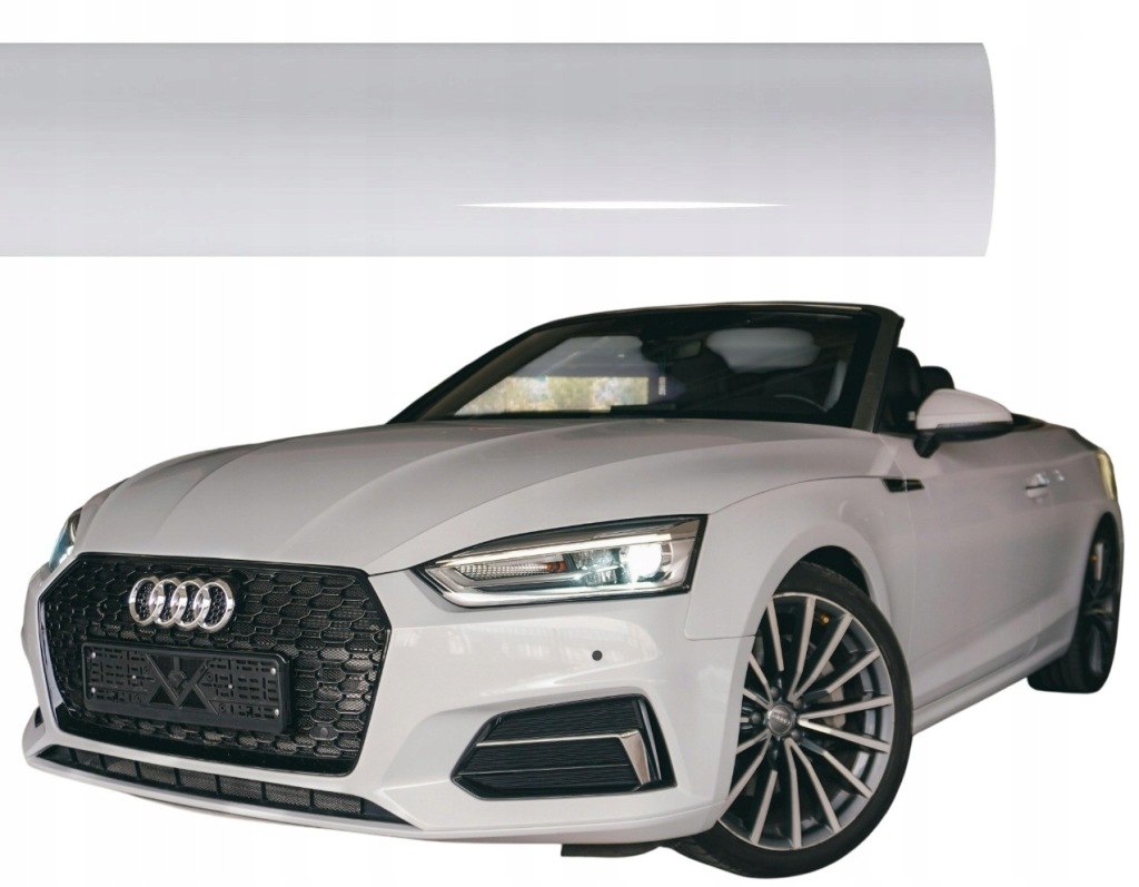 Fólie Dýha Bílý Lesk 200 cm x 152 cm Bílá Automobilová Samolepicí