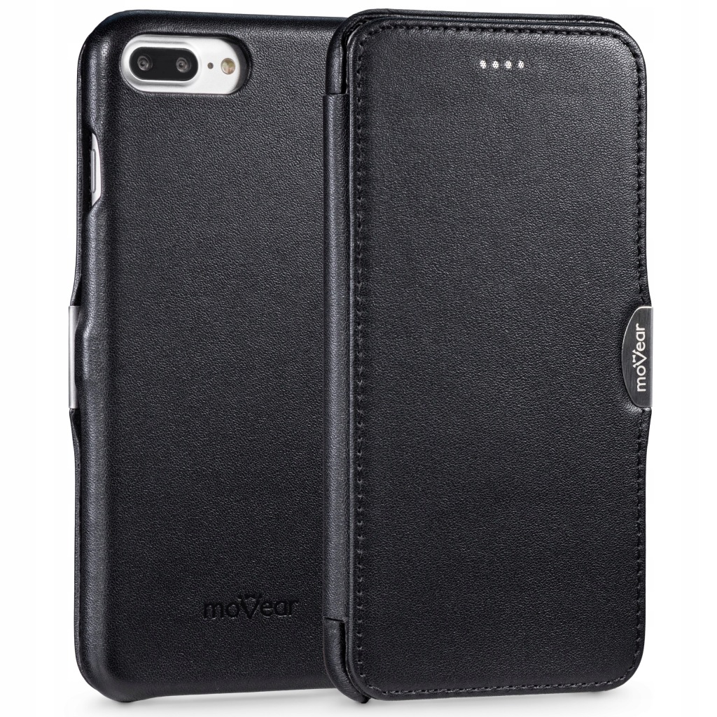 Pouzdro na iPhone 8/7 Plus book case s kapsou Černá Movear