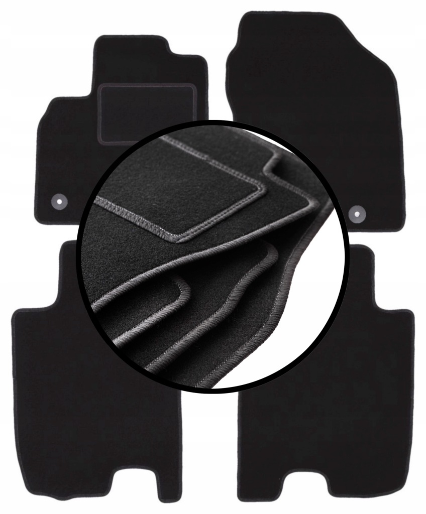 Velurové koberce komplet pro: Honda City V sedan (2008-2011)