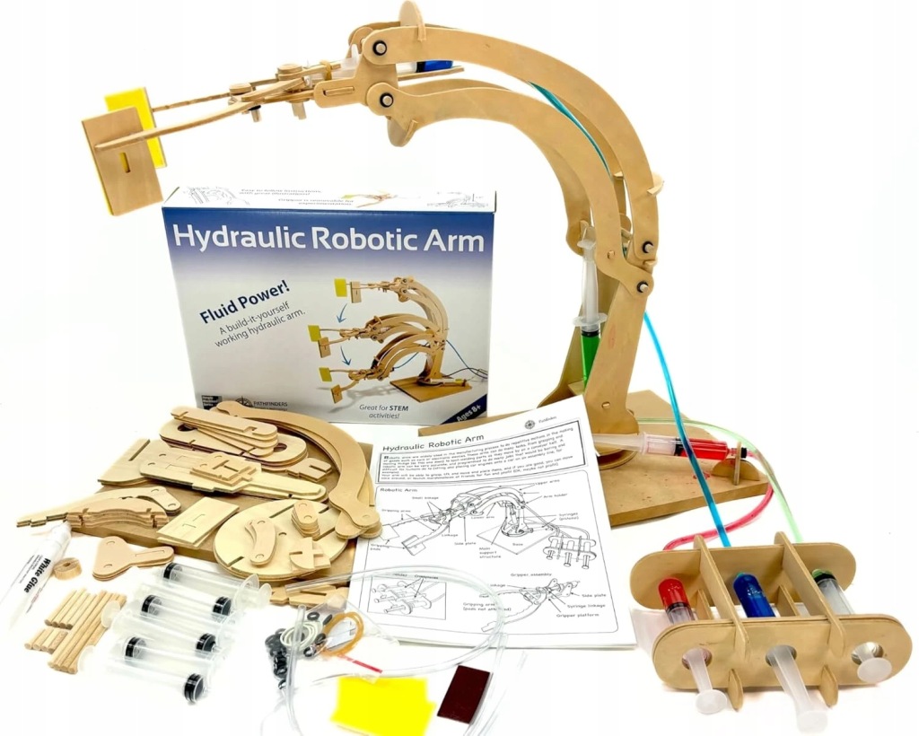 Sada Stem – Hydraulické rameno robota ze dřeva