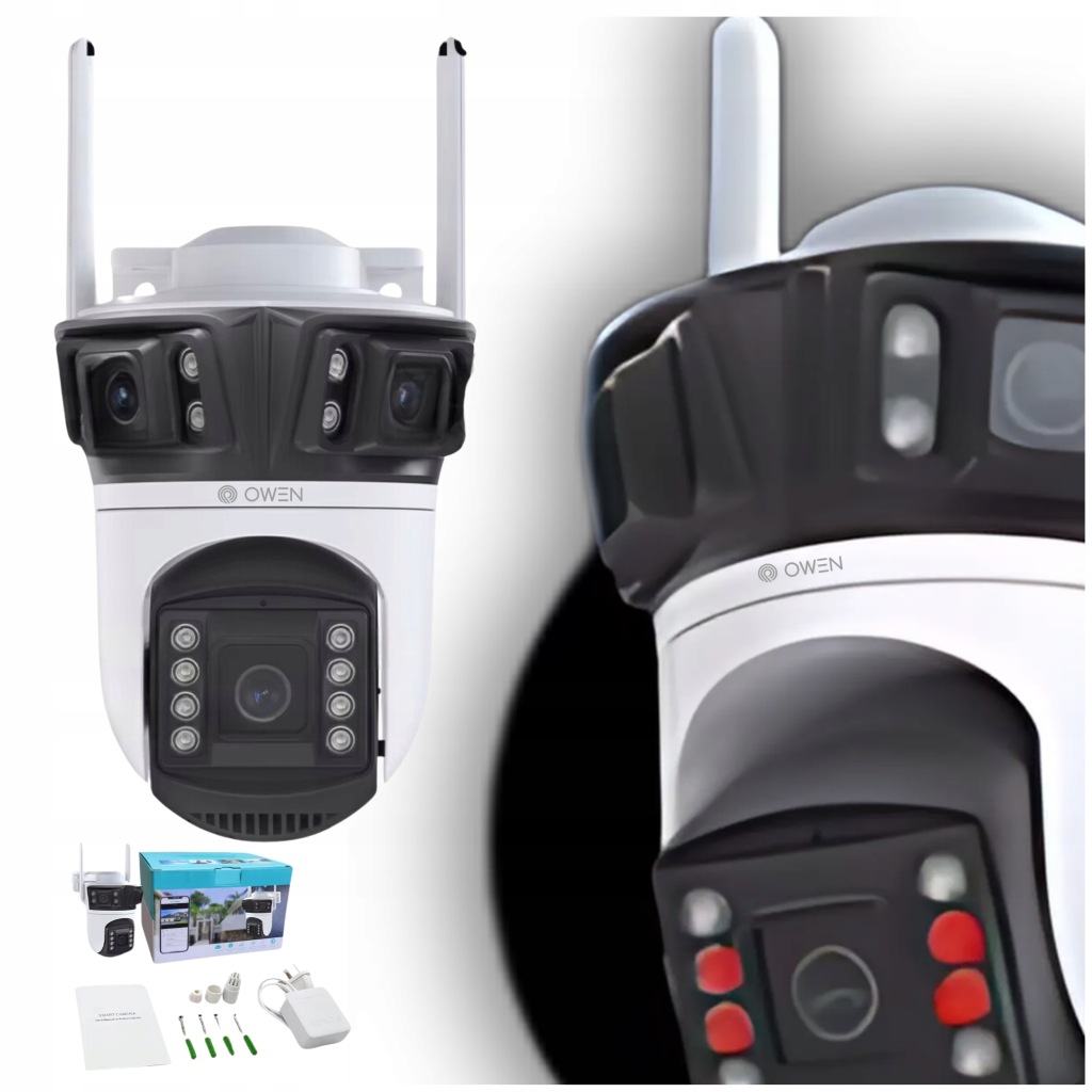 Trojitá Venkovní Kamera Wifi Ip Otočná Kamera Icsee 3v1 Qhd Hd 6MPX