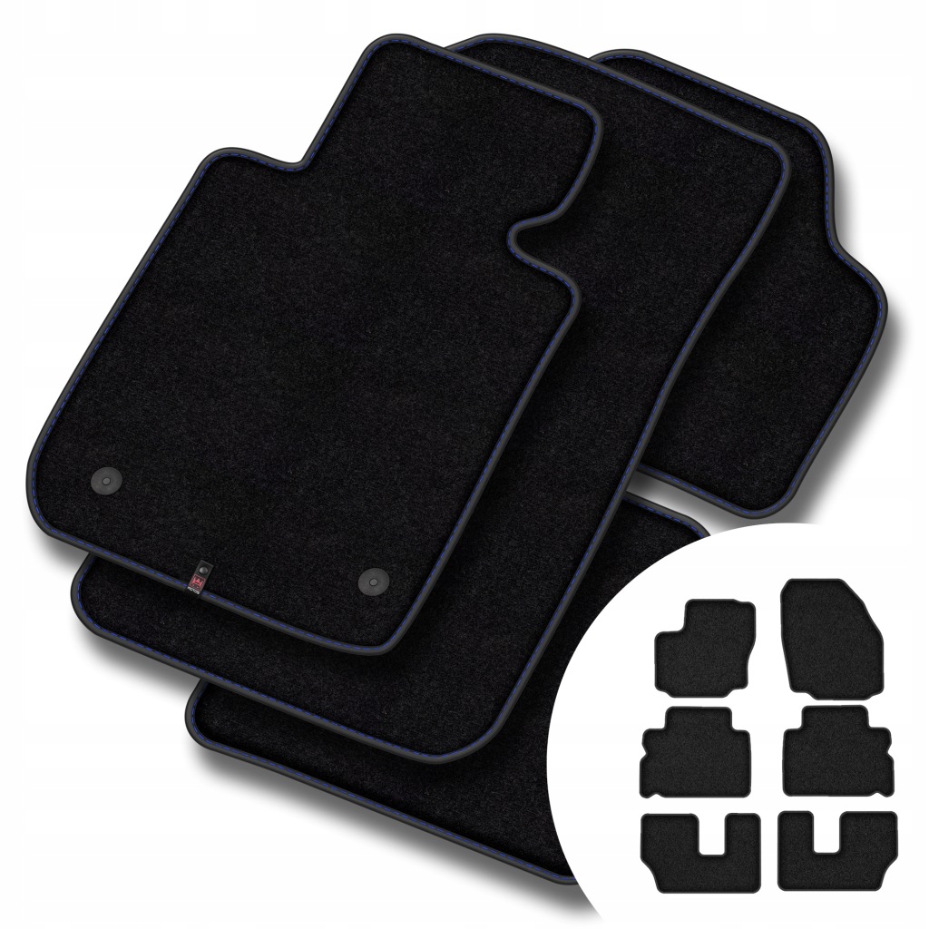 Velurové koberce Premium pro Ford Galaxy II 2006-2015 7 osob