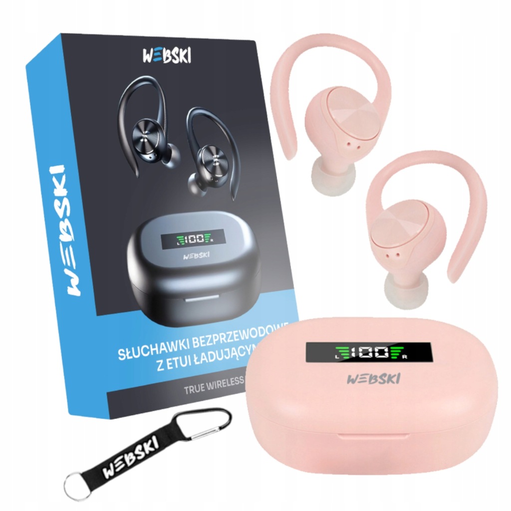 Černá Sportovní Bezdrátová Sluchátka Bluetooth Bt 5.0 S Pouzdro