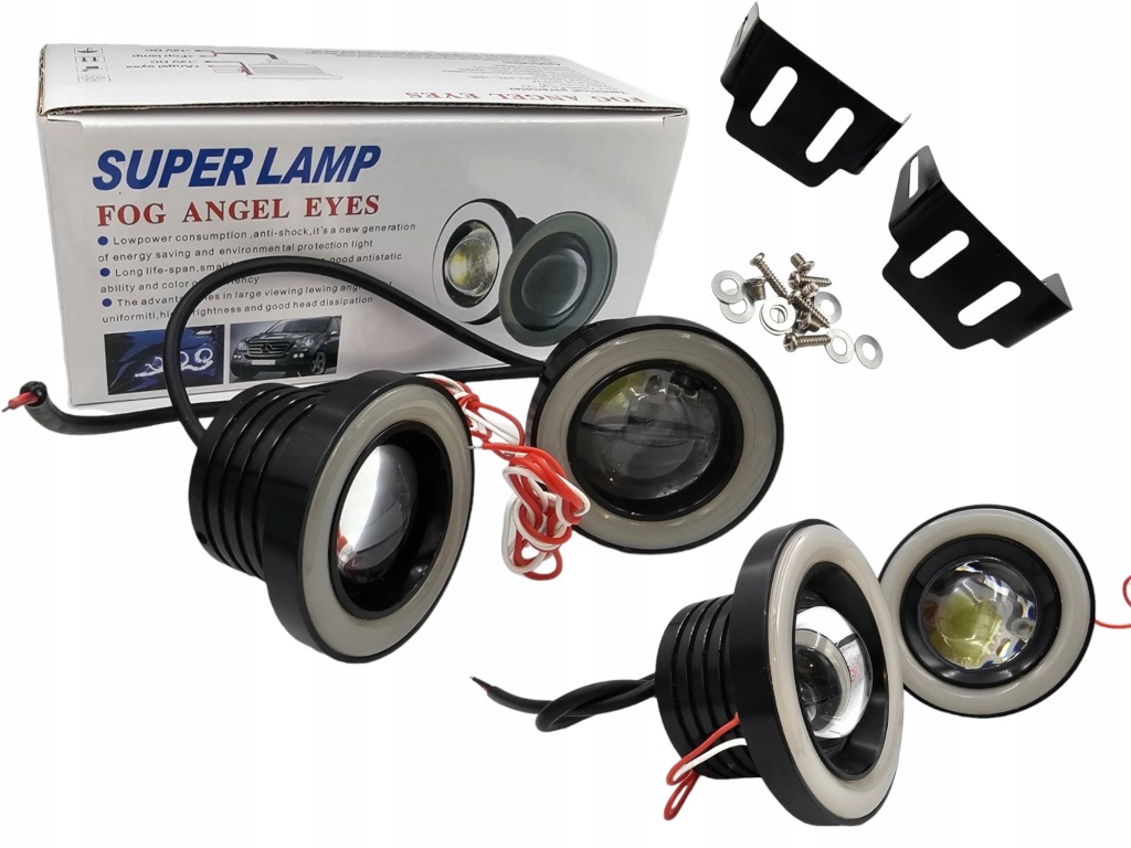2v1 Led denní světla Drl halogeny Cob 64 mm
