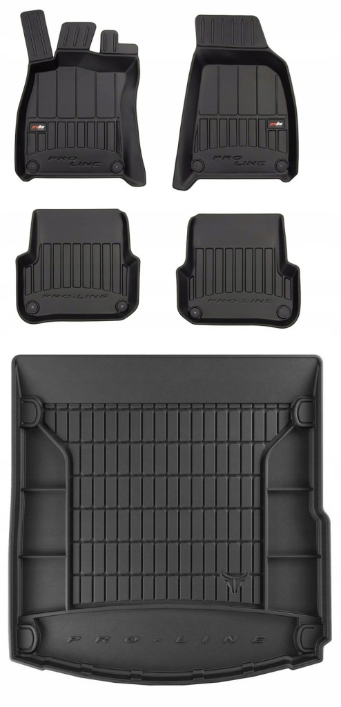 Set 3D Gumové rohože a rohože Audi A6 C6 Sedan 2004-2006