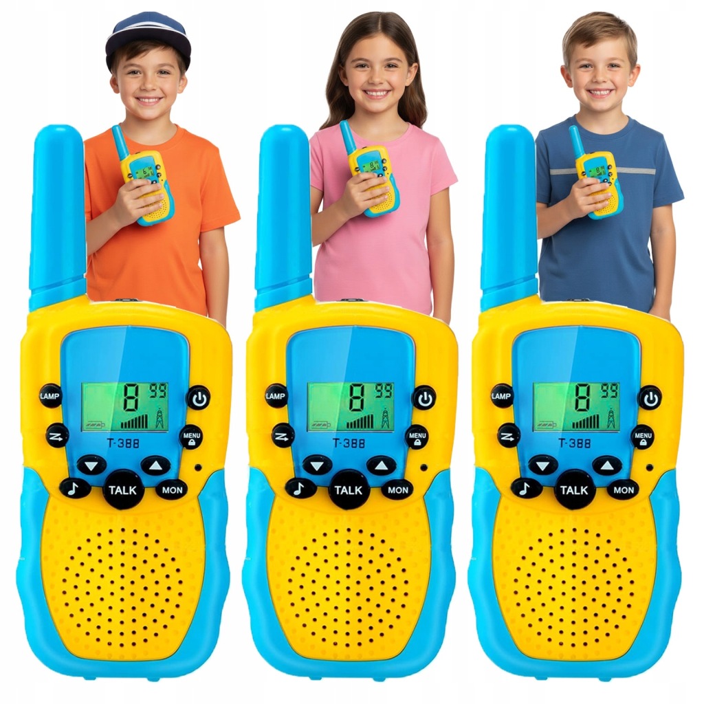 Walkie-talkie vysílačky pro děti, sada 3 kusů dárek pro děti