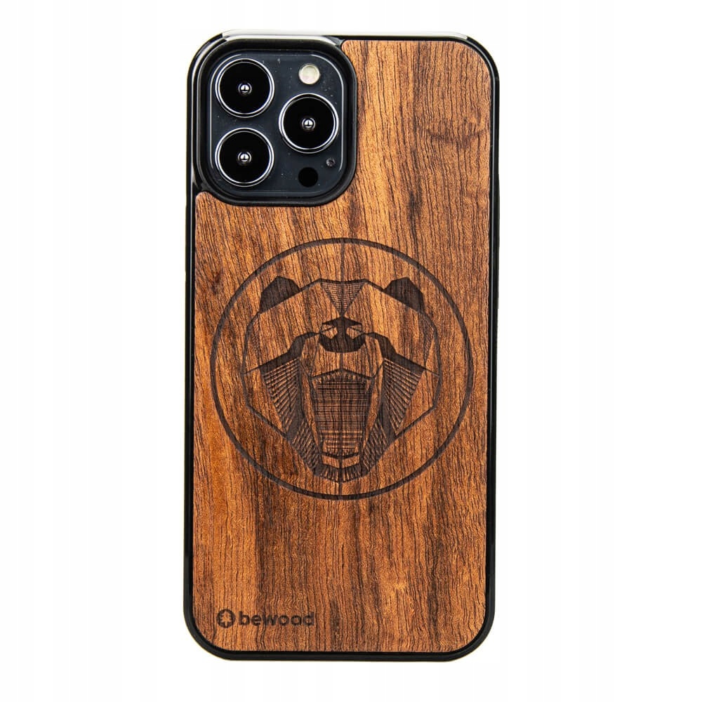 Pouzdro Bewood pro iPhone 13 Pro Max Medvěd Merbau