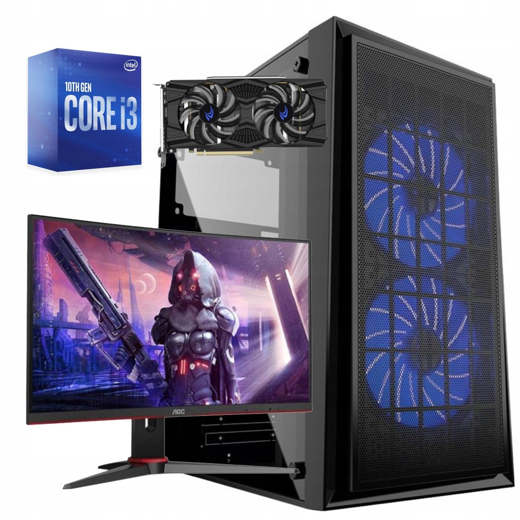 Herní Set i3 GTX1650Ti 16GB 120SSD 22"