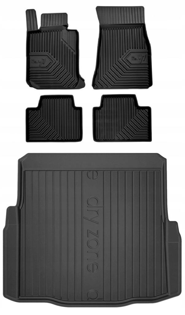 Set 77 Gumové rohože a rohože Bmw řady 3 G20 Sedan od roku 2018