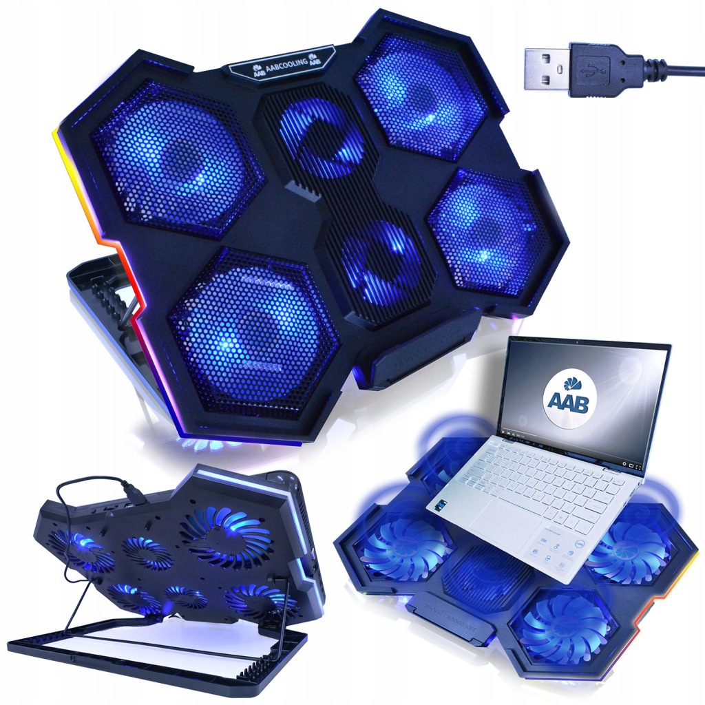 Chladící Podložka Pod Notebook 15,6-17" Podložka Pod Notebook Na Kolena Usb