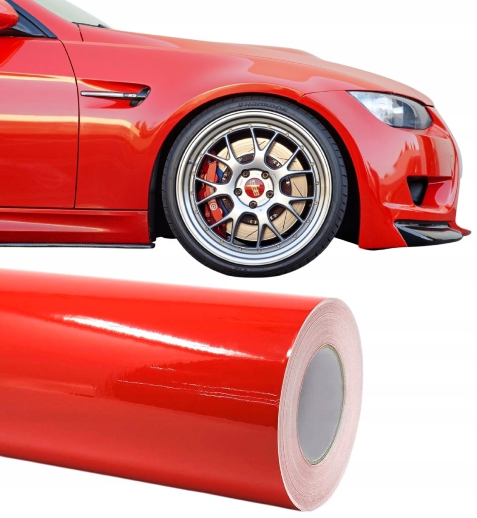 Fólie Červený Lesk 200 cm x 152 cm Červená Automobilová Samolepicí