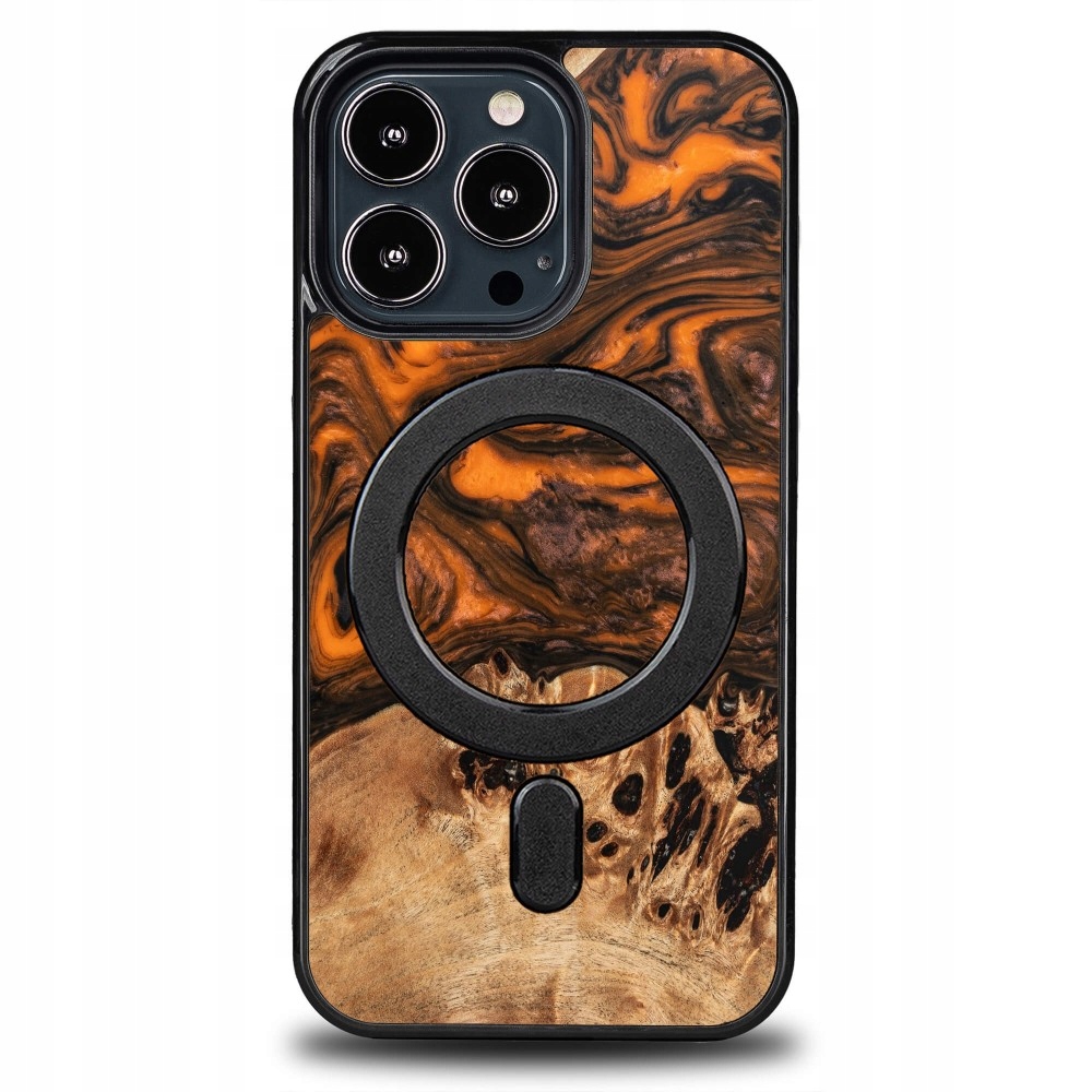 Pouzdro Bewood Unique pro iPhone 13 Pro oranžové s MagSafe