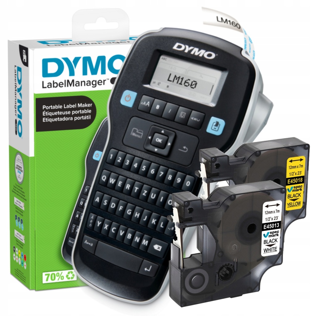 Tiskárna Dymo LabelManager LM160 2 pásky D1 45013 45018 pro kancelářský dům