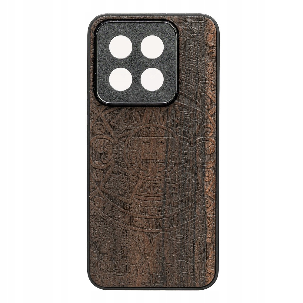 Dřevěné Pouzdro Bewood pro Xiaomi 14T Pro Kalendář Aztécký Ziricote