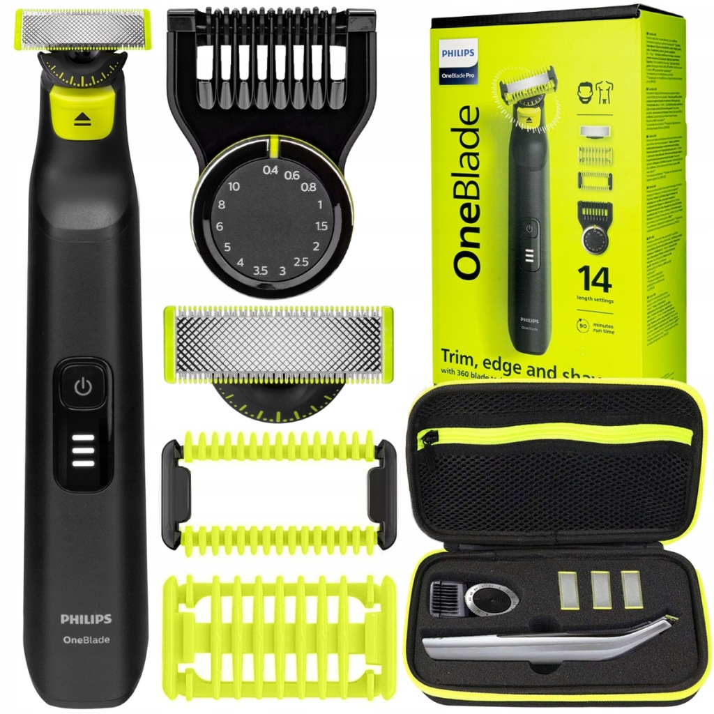 Holicí Strojek Philips Oneblade Pro 360 Zastřihovač Obličeje A Těla Pouzdro