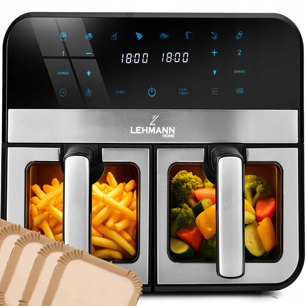 Dvoukomorová Horkovzdušná Fritéza 9L Airfryer S Wifi
