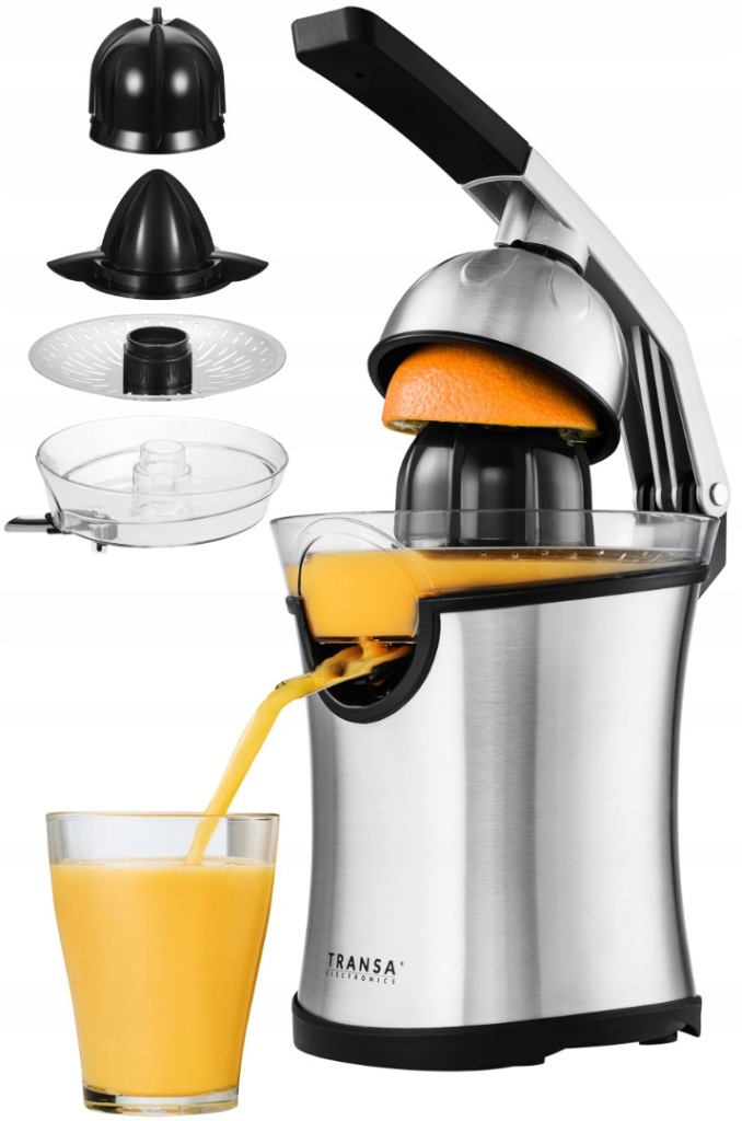Elektrický lis na citrusy Nerezová Ocel, Velký Výkon 300 W