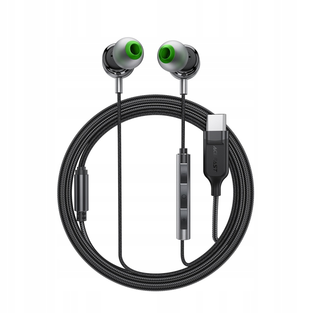 Drátová Sluchátka Usb-c S Mikrofonem A Dálkovým Ovládáním, Černá, 1.2 M