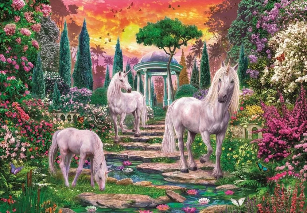 Relaxační Puzzle pro skládání Logická Hra Sada Puzzle Classical Garden