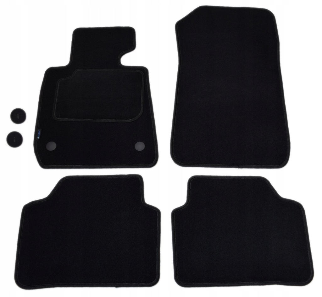 Bmw E90/E91 2005-2012+RZEP Černé velurové koberce Aldos. Silver Pc