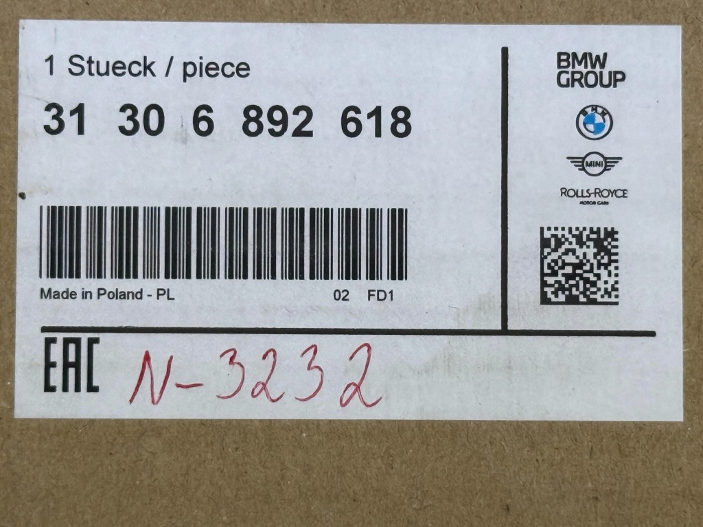 BMW F40 F45 F48 MINI F54 F60 Łożysko Amortyzatora Przednie Przód OE 6892618 — zdjęcie 5