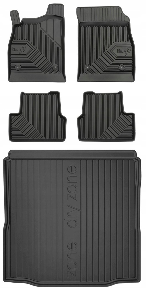 Set 77 Gumové koberce a rohože Chevrolet Cruze 1 Sedan 2008-2016 bw
