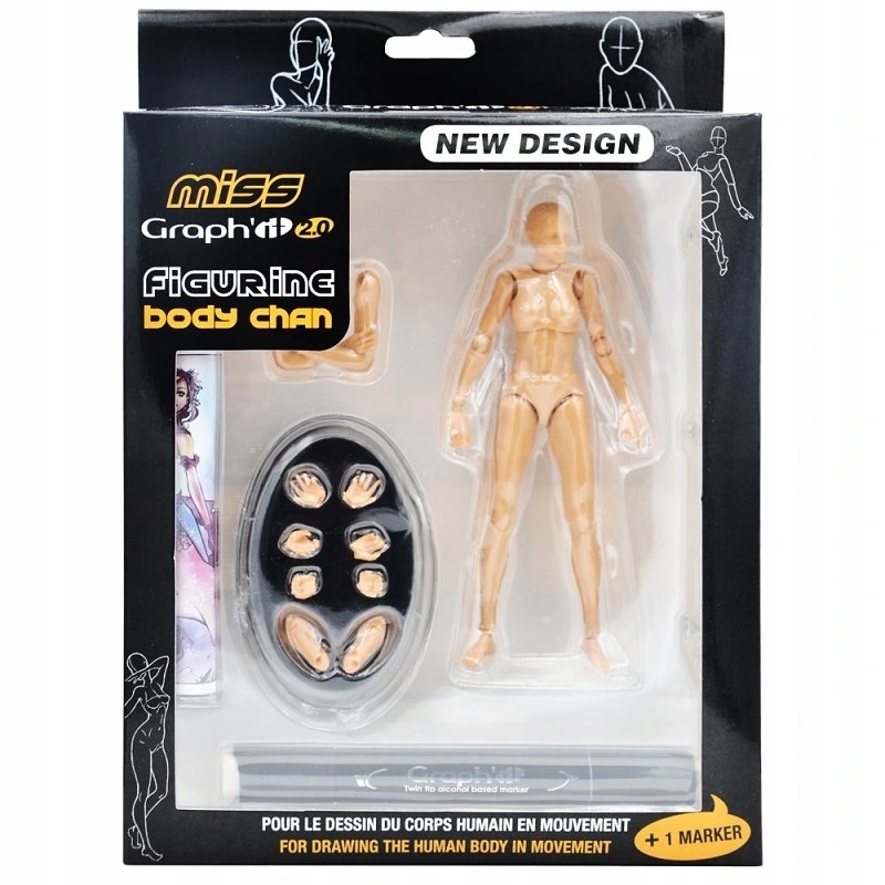 Kloubová figurka Graph'it, žena Body Chan