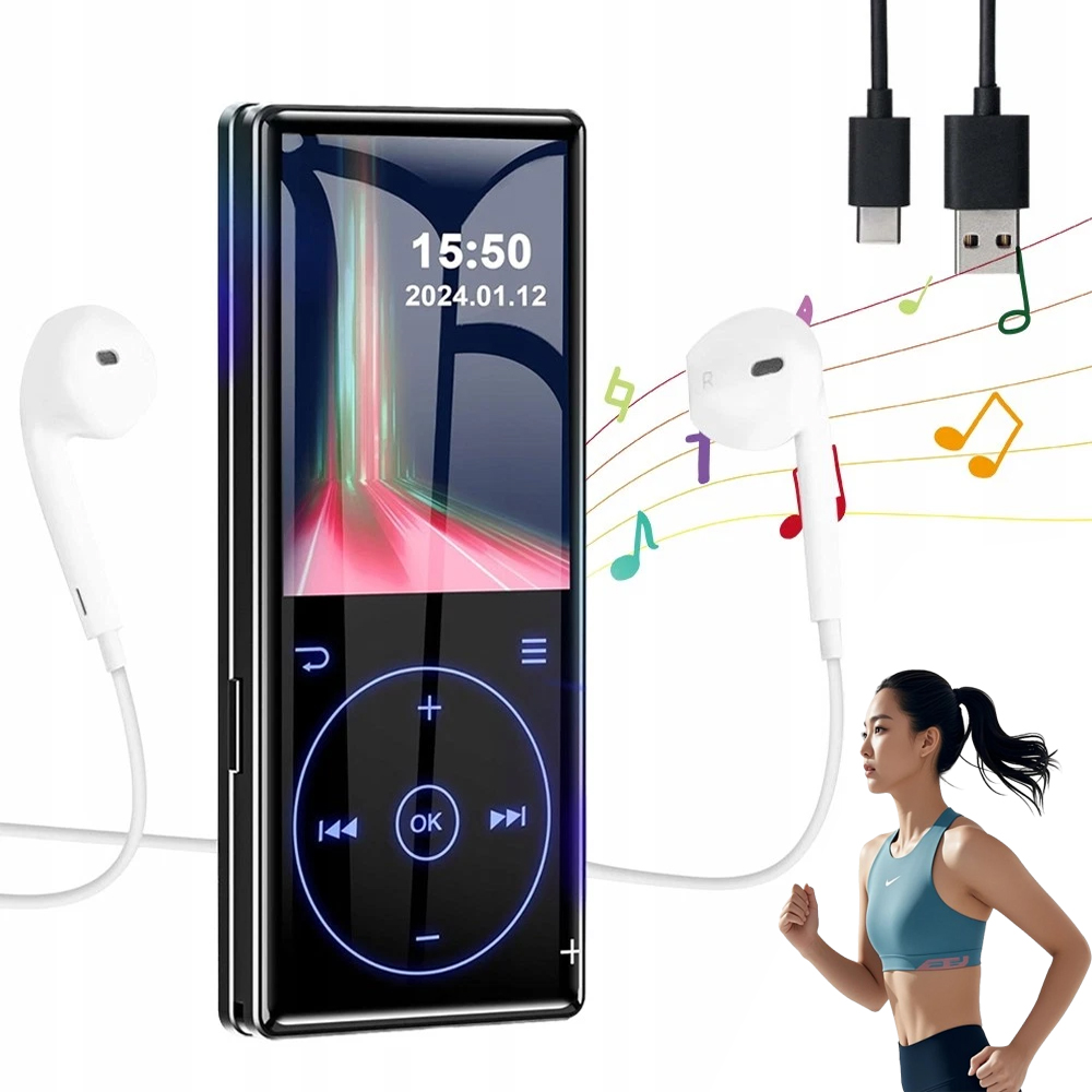Přenosný MP3 Přehrávač, Multifunkční Fm Rádio, E-kniha, Nahrávání