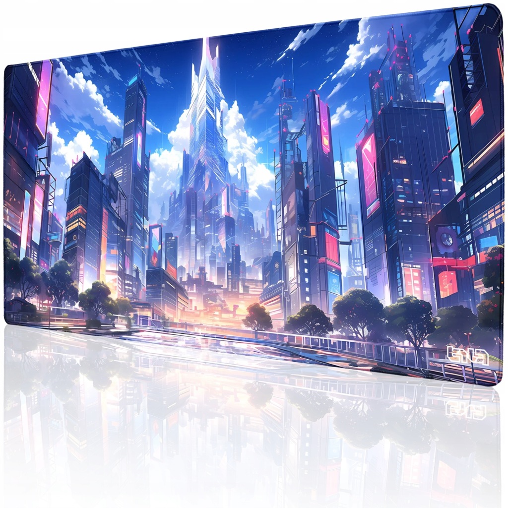 Futuristická Herní Podložka Tokio 100x50 Tilt XL Dárek Vodotěsná