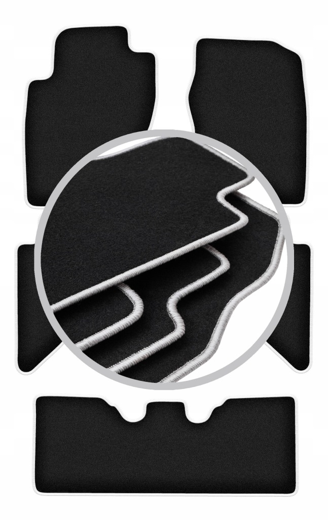 Koberce do auta stříbrné barvy pro: Nissan Pathfinder R51 Suv 2004-2014