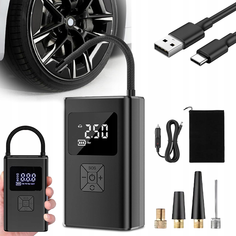 Elektrická Vzduchová Pumpa 150 Psi Turbo Pro Rychlé Nafukování