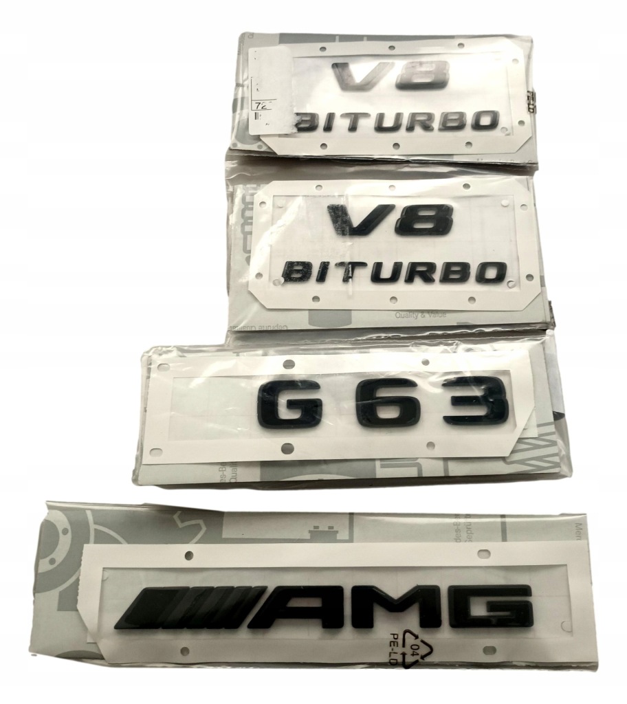 Mercedes G-klasa W463 Emblém Černý sada V8 biturbo Amg G63 Originální