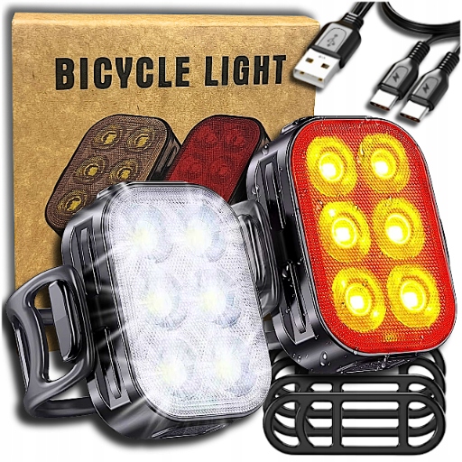 Přední A Zadní Led Světlo Na Kolo, Výkonná Akumulátorová Sada Pro Kolo