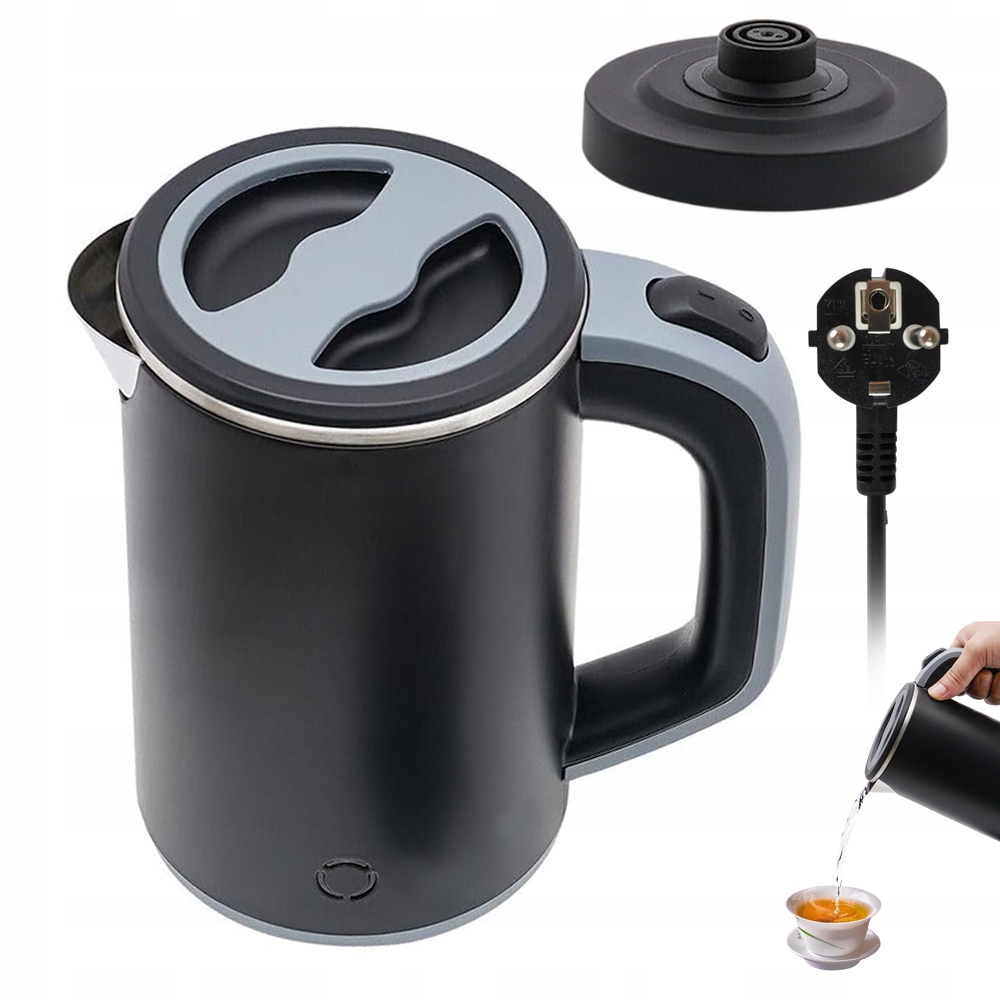Elektrická Konvice Z Nerezové Oceli 800 ML Cestovní Konvice Na Čaj